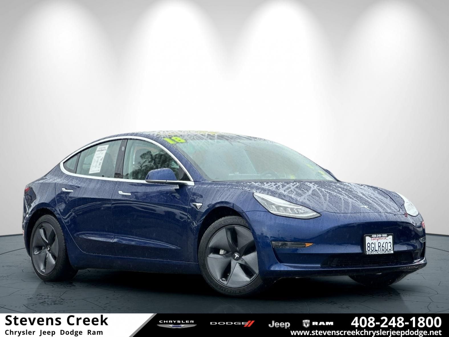 Blue 2018 Tesla Model 3 Long Range RWD Sedan Rear-Wheel Drive 1-Speed Automatic