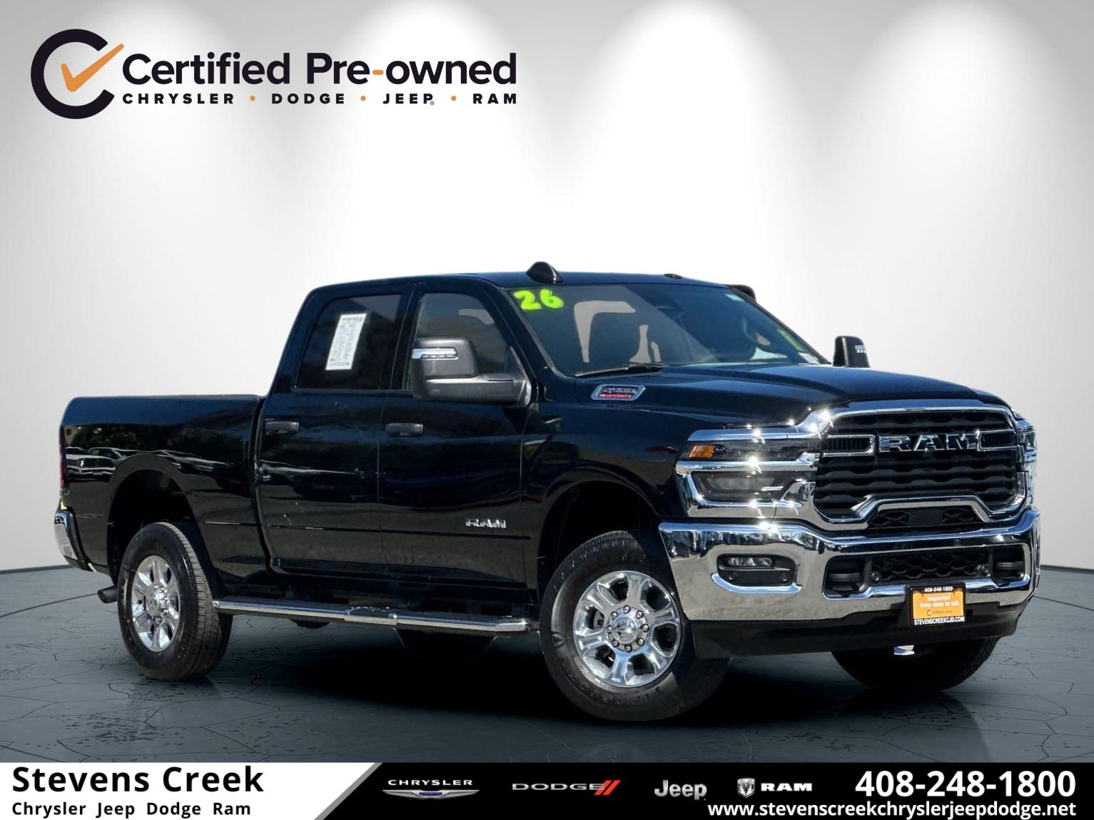 Diamond Black Crystal Pearlcoat 2026 RAM 2500 Big Horn Crew Cab 4WD Pickup Truck Four-Wheel Drive 8-Speed Automatic