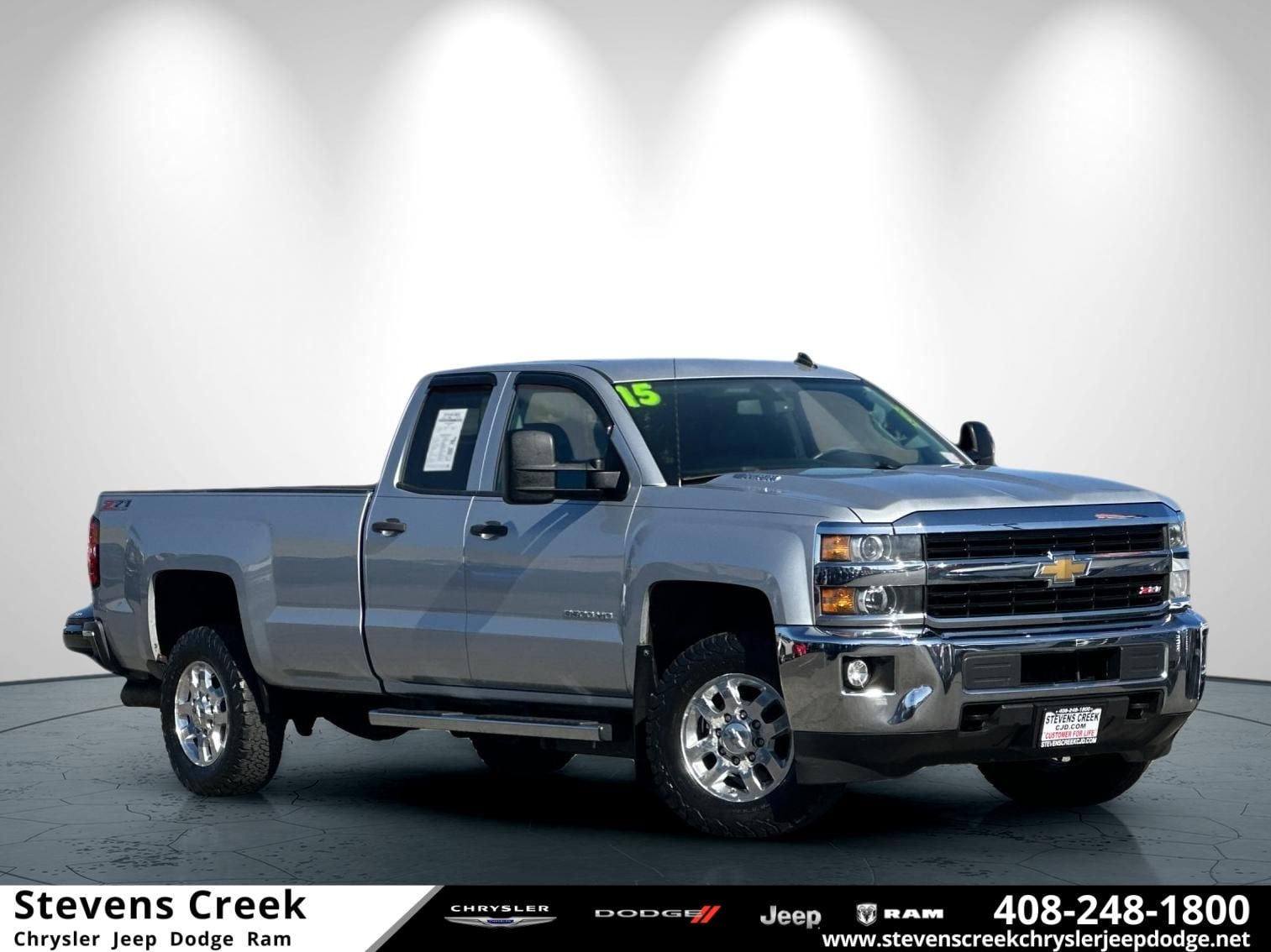 Silver Ice Metallic 2015 Chevrolet Silverado 3500HD Pickup Truck Four-Wheel Drive 6-Speed Automatic
