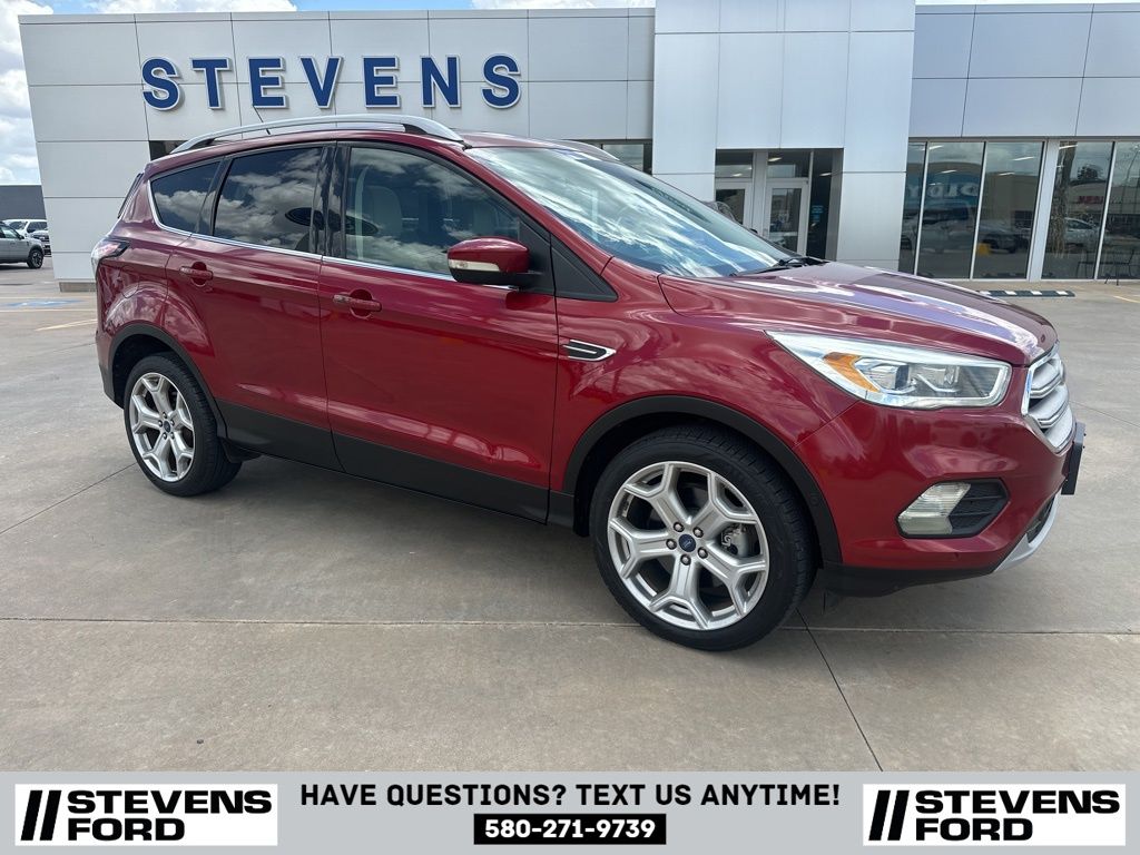 Used 2018 Ford Escape Titanium with VIN 1FMCU9J95JUB72517 for sale in Enid, OK
