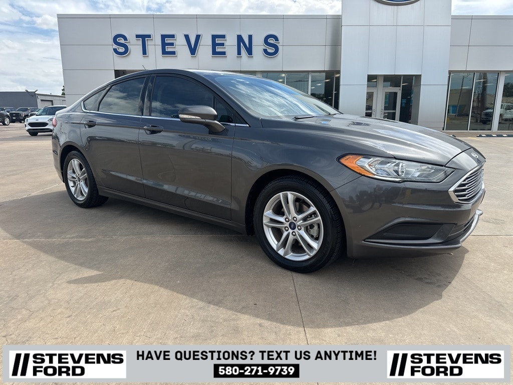 Used 2018 Ford Fusion SE with VIN 3FA6P0HD6JR281824 for sale in Enid, OK