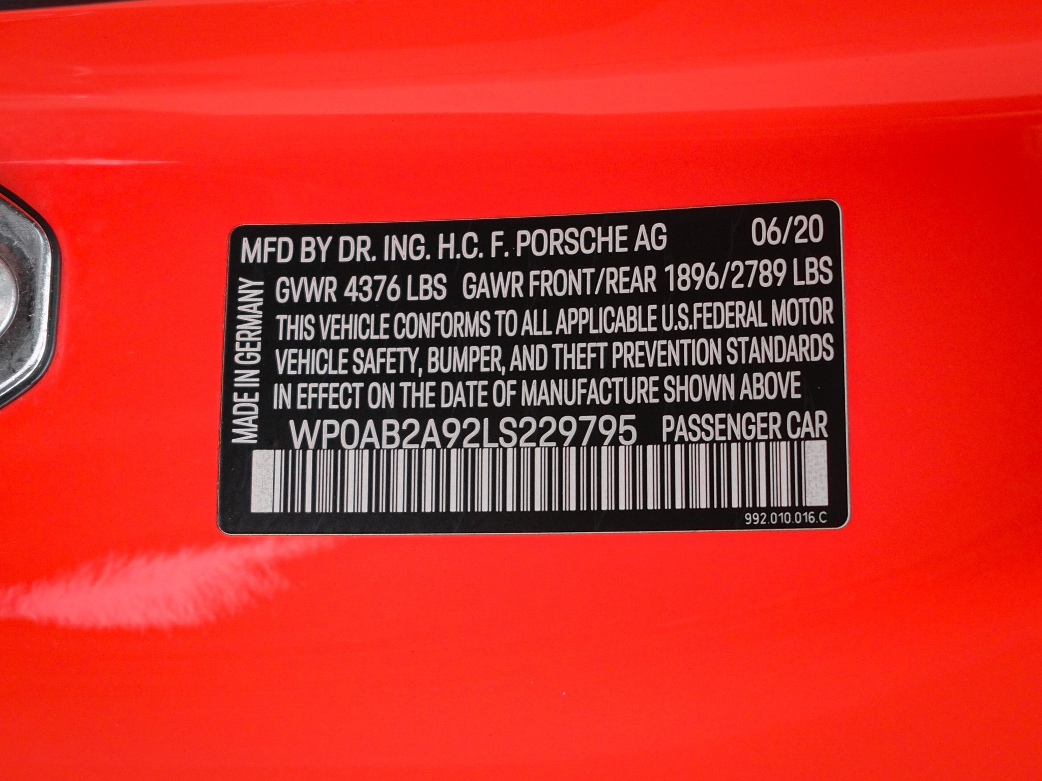 Used 2020 Porsche 911 For Sale in Wilmington, NC VIN
