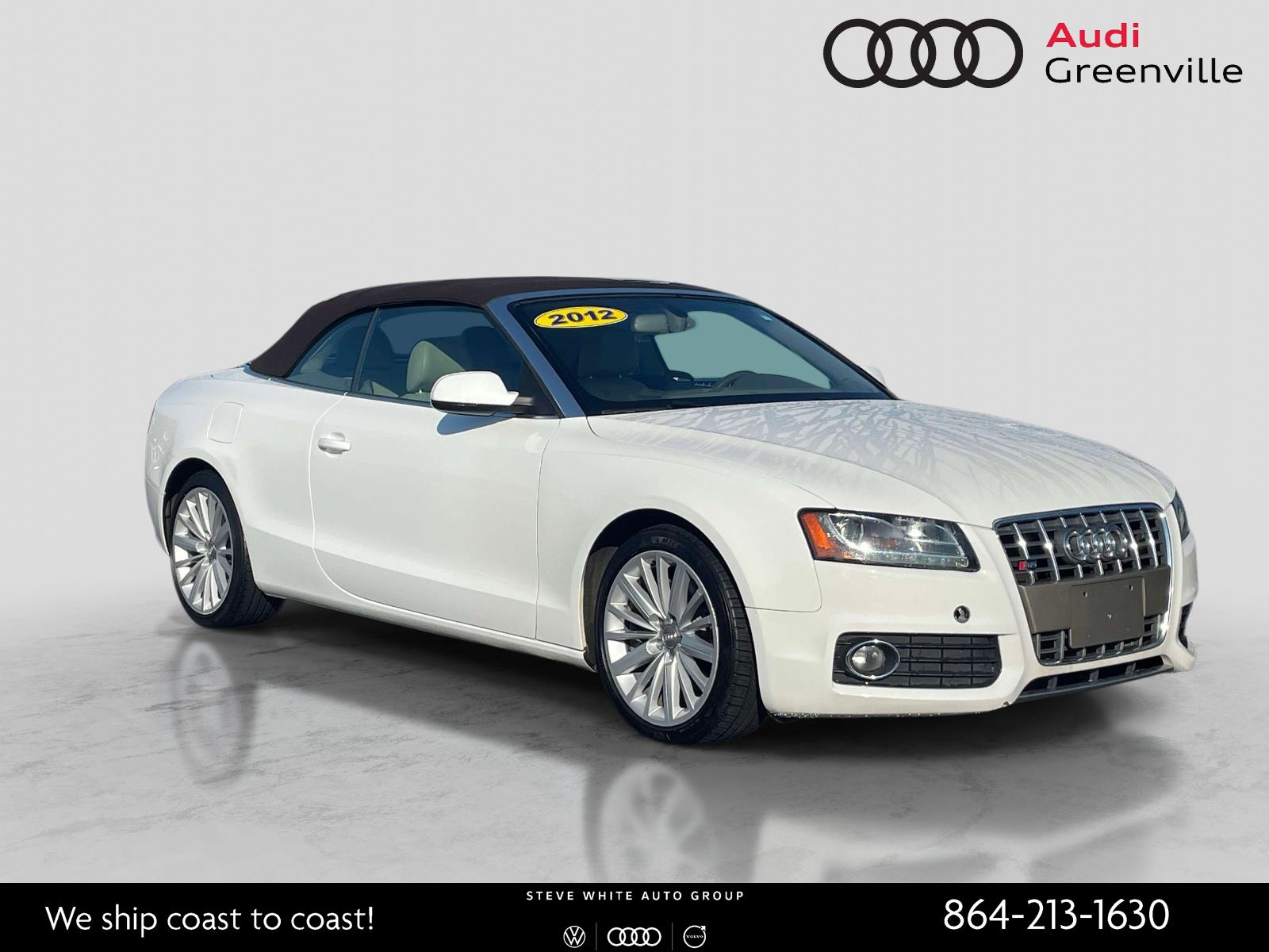 Used 2012 Audi A5 Premium with VIN WAULFAFH0CN002110 for sale in Greenville, SC