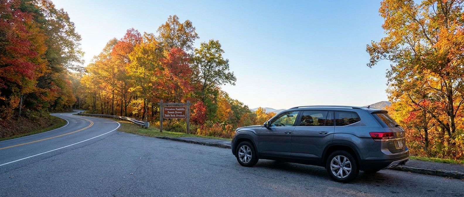 Used Volkswagen Atlas on Cherokee Foothills Scenic Highway in Upstate South Carolina
