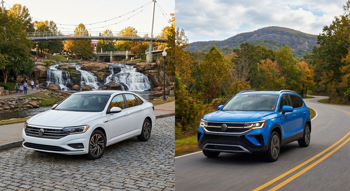 Volkswagen Jetta and Taos comparison for first-time buyers in Greenville SC.