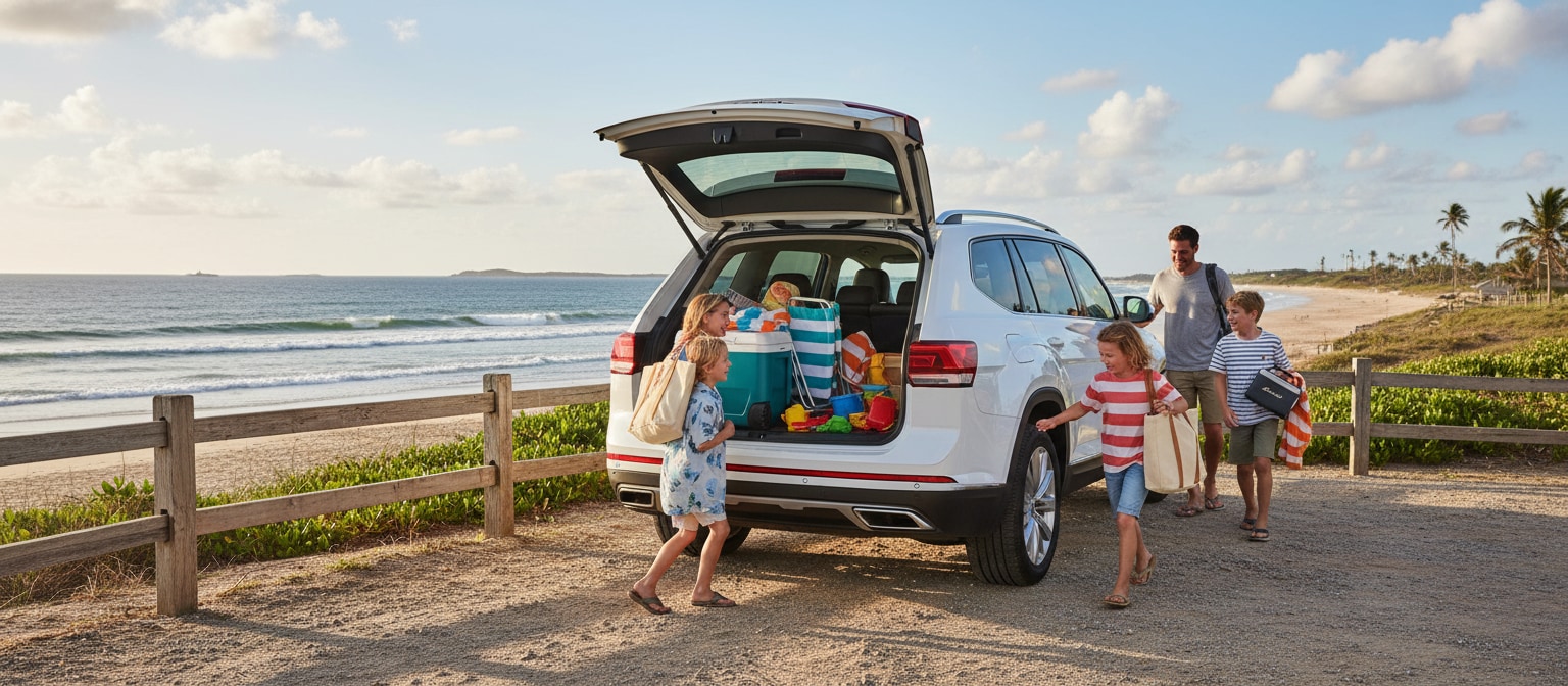 Volkswagen Atlas cargo space and family seating for road trips in Greenville SC.