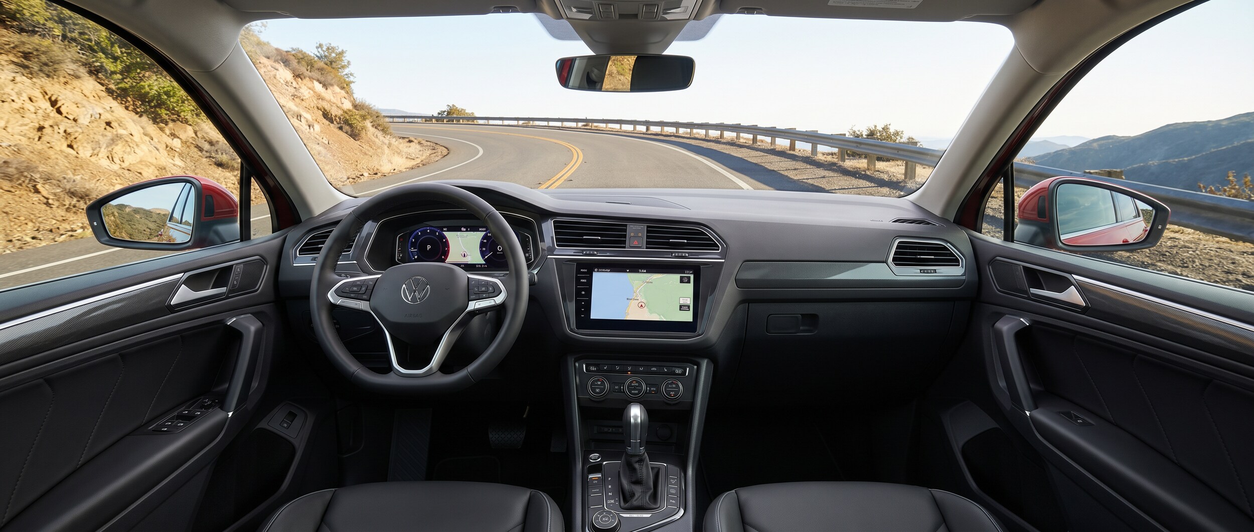 Volkswagen Tiguan interior snack organization setup in Greenville SC
