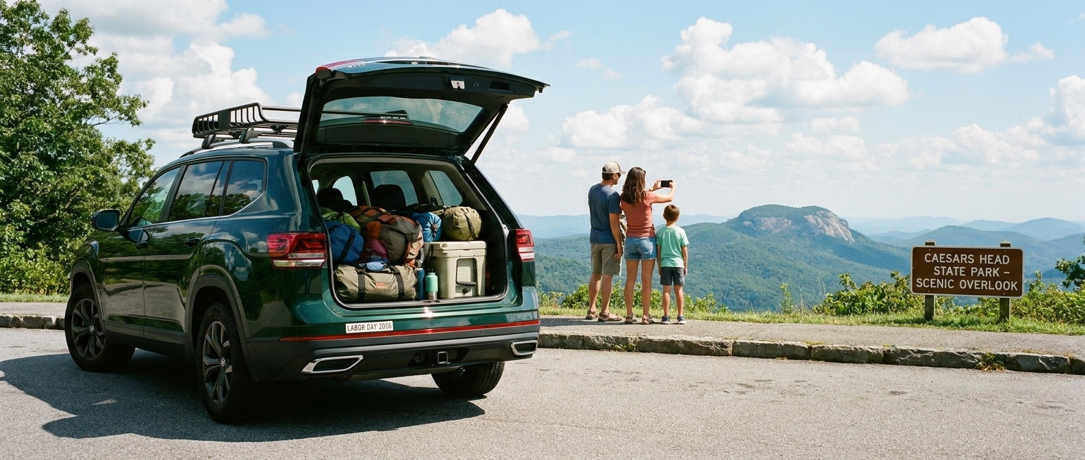 2026 Volkswagen Atlas loaded for a Labor Day road trip in Upstate South Carolina