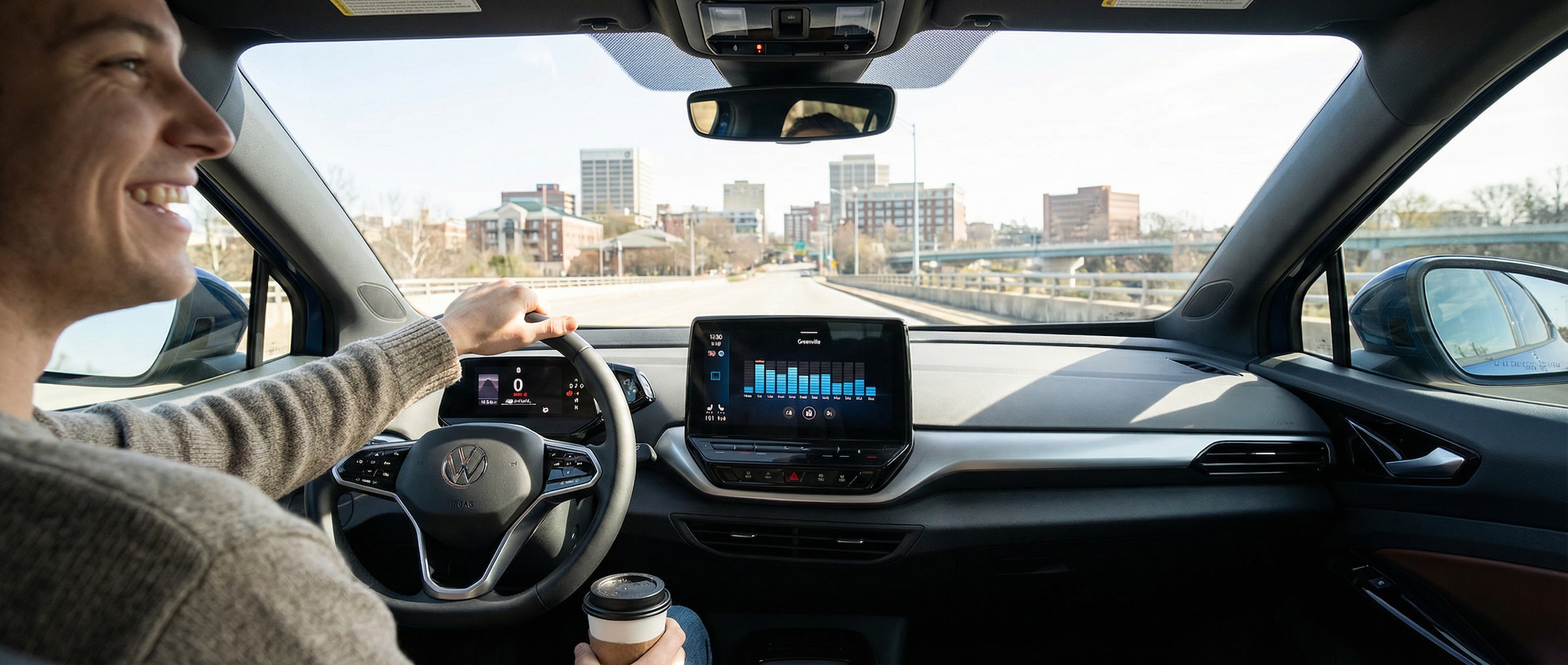 Volkswagen ID.4 quiet cabin interior for music listening in Greenville SC