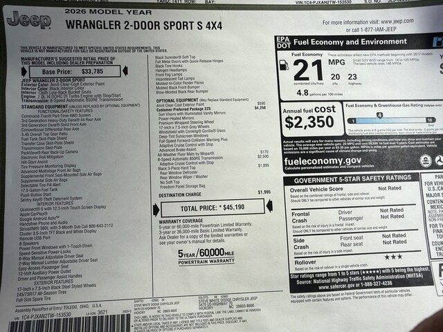 2026 Jeep Wrangler 2-Door Sport S - Photo 28