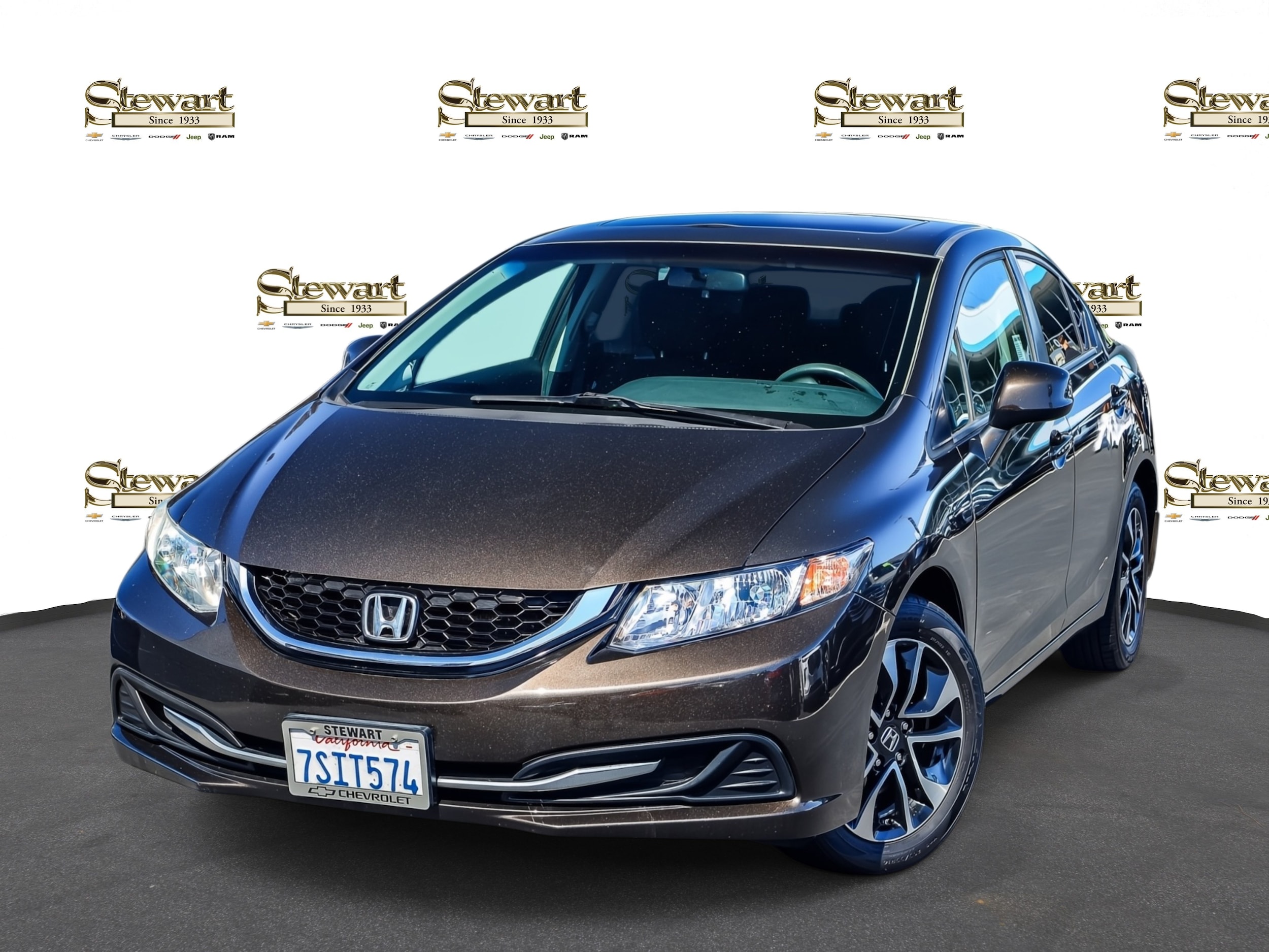 Used 2013 Honda Civic EX with VIN 19XFB2F88DE224045 for sale in Colma, CA