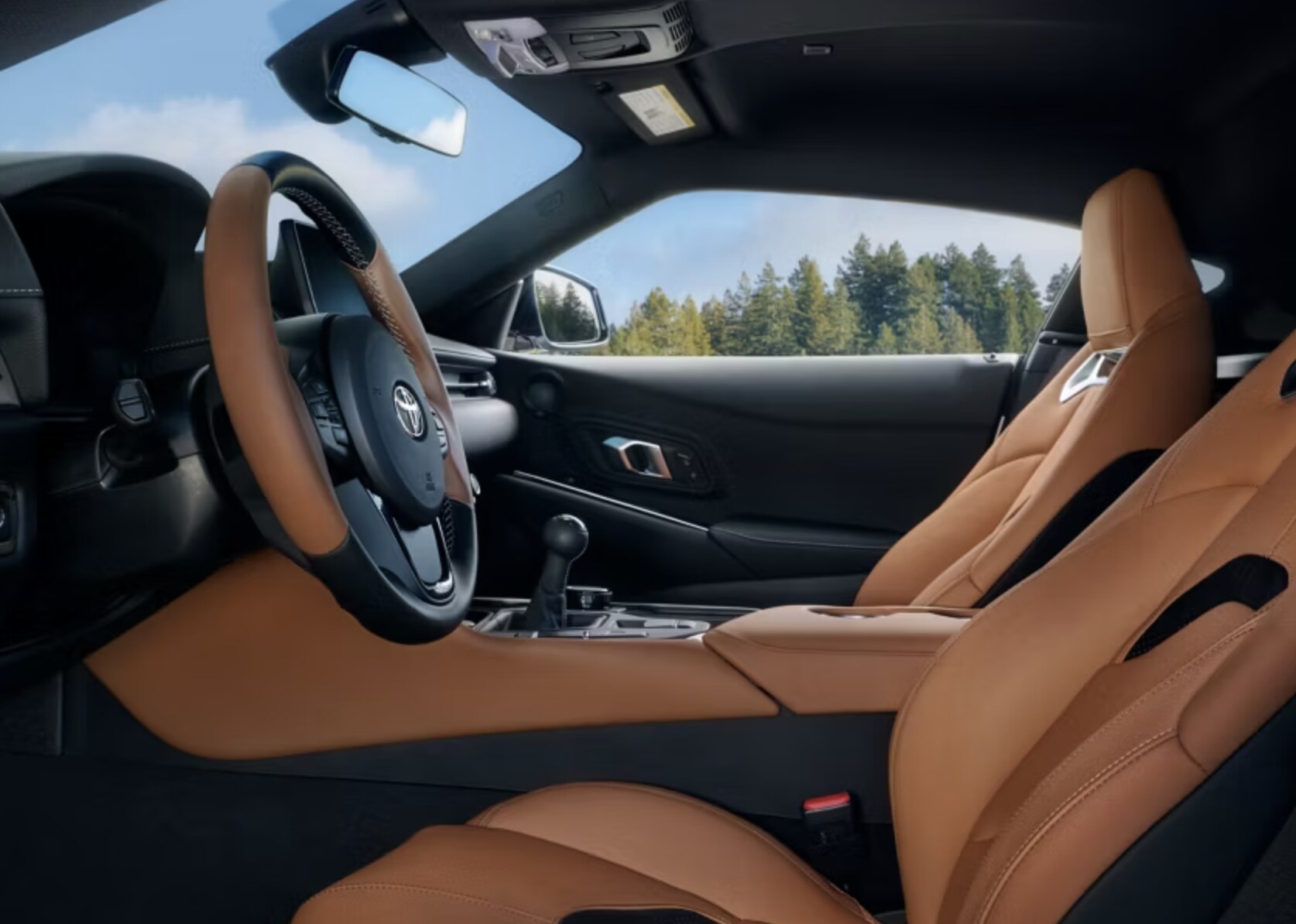 The 2026 GR 3.0 Premium interior shown in Hazelnut-colored leather trim for sale near Ennis, TX
