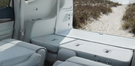 2026 Buick Enclave interior and cargo area with third row seating