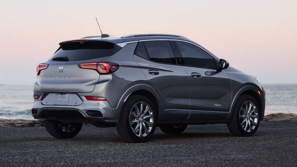 2026 Buick Encore GX exterior showing turbocharged badge and available AWD