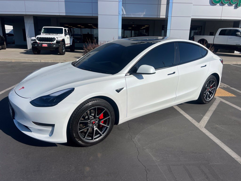 Used 2023 Tesla Model 3 Base with VIN 5YJ3E1EA1PF585656 for sale in Stockton, CA