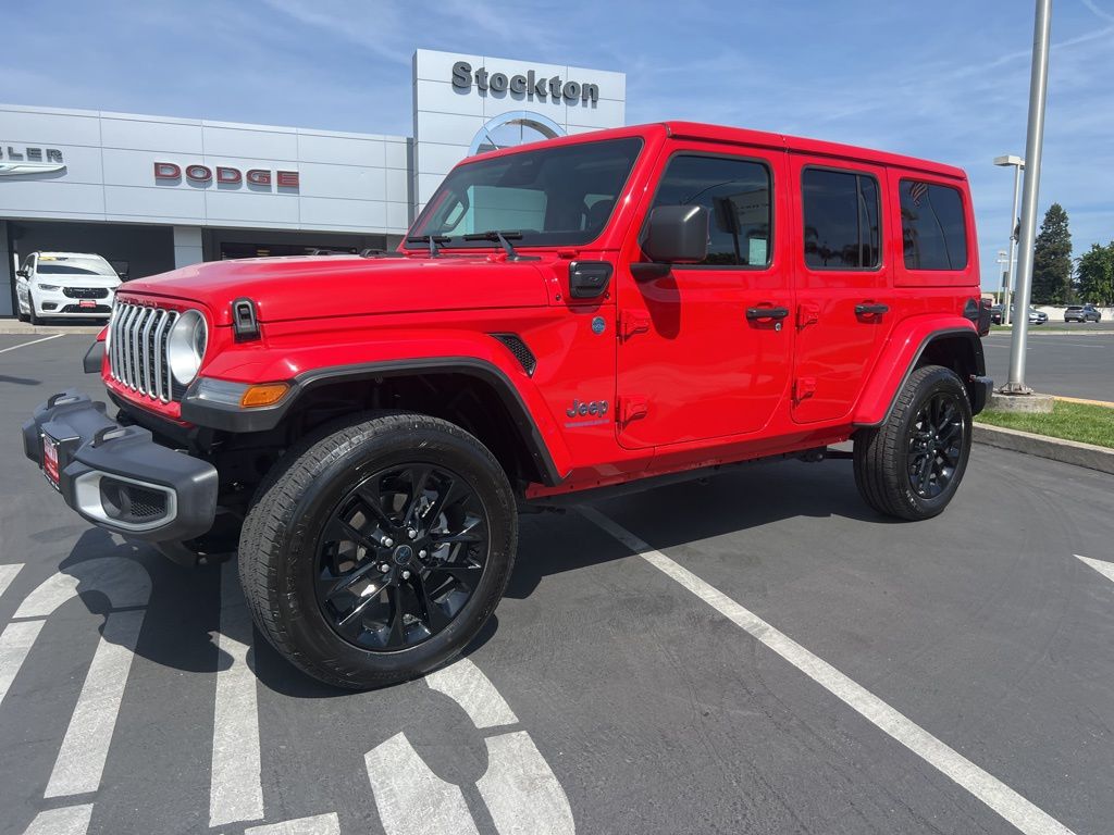 Used 2025 Jeep Wrangler 4xe Sahara 4XE with VIN 1C4RJXP63SW578889 for sale in Stockton, CA