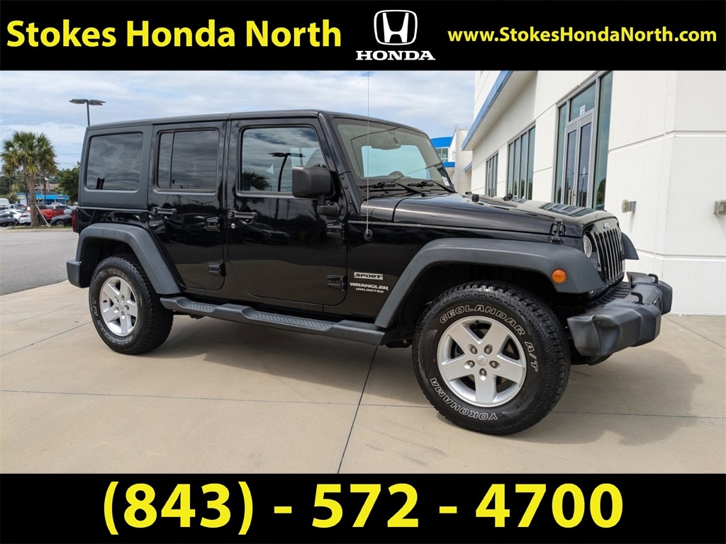 Used 2017 Jeep Wrangler Unlimited Sport S with VIN 1C4BJWDG3HL700105 for sale in Charleston, SC