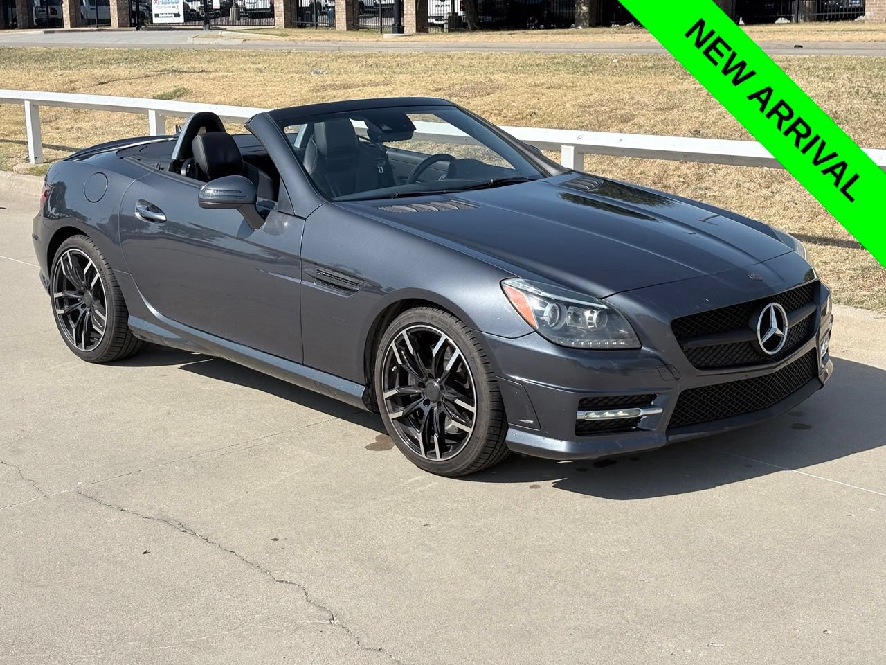 Gray 2014 Mercedes-Benz SLK Convertible Rear-Wheel Drive 