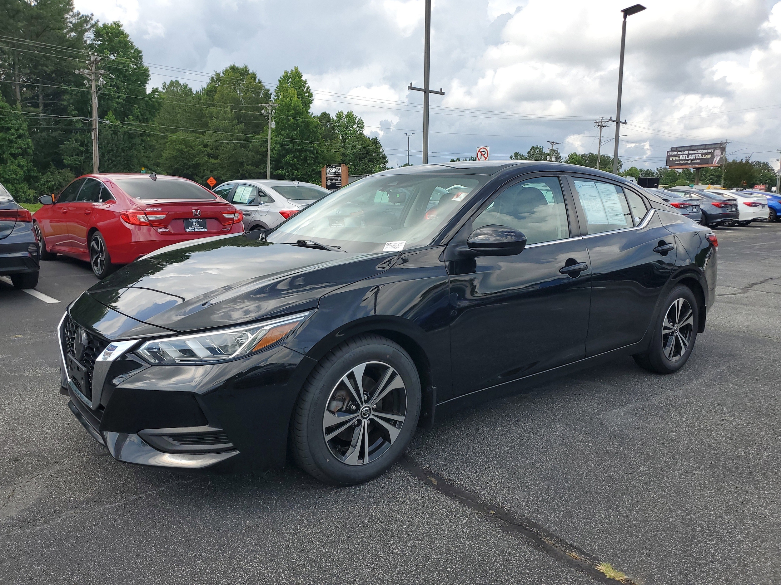 Used 2021 Nissan Sentra SV with VIN 3N1AB8CV0MY307297 for sale in Snellville, GA