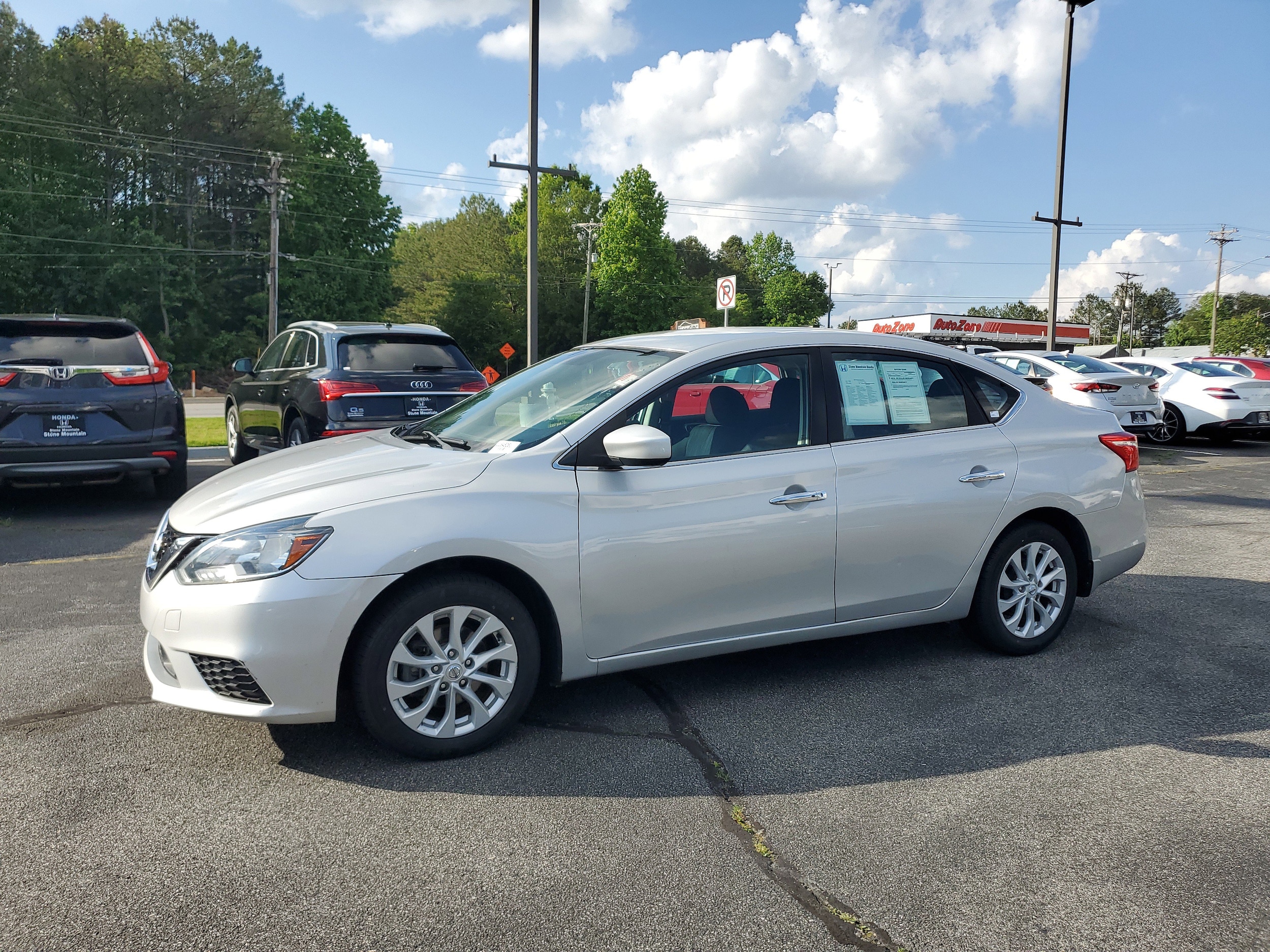 Used 2018 Nissan Sentra SV with VIN 3N1AB7AP0JL648061 for sale in Snellville, GA