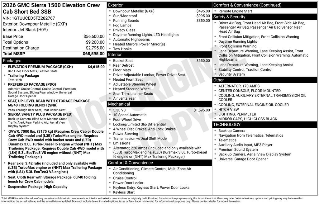 New 2026 GMC Sierra 1500 Elevation Truck