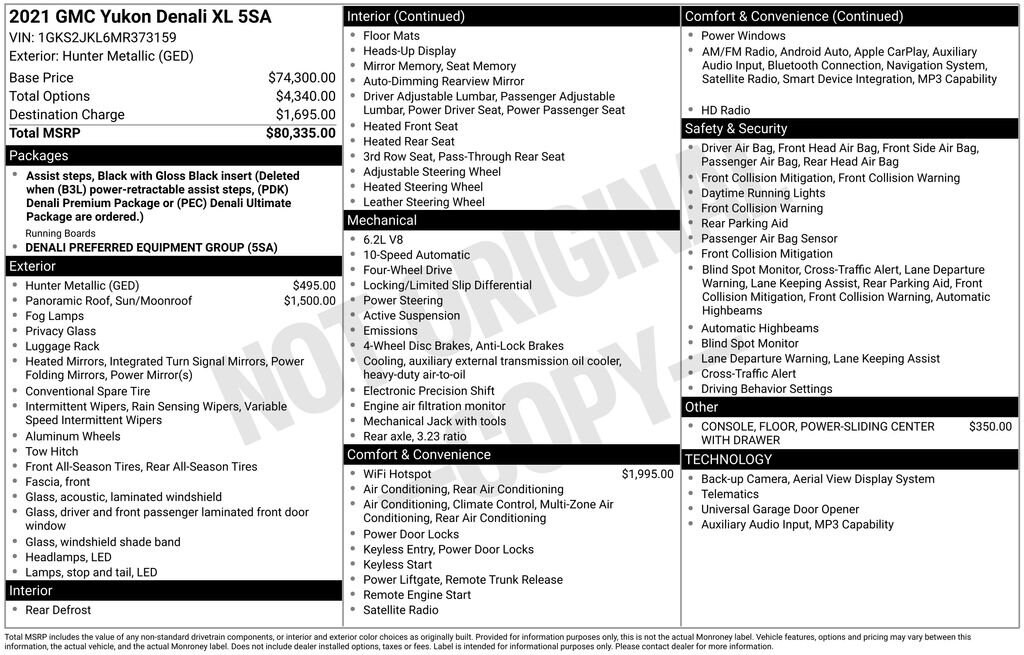 Used 2021 GMC Yukon XL Denali SUV