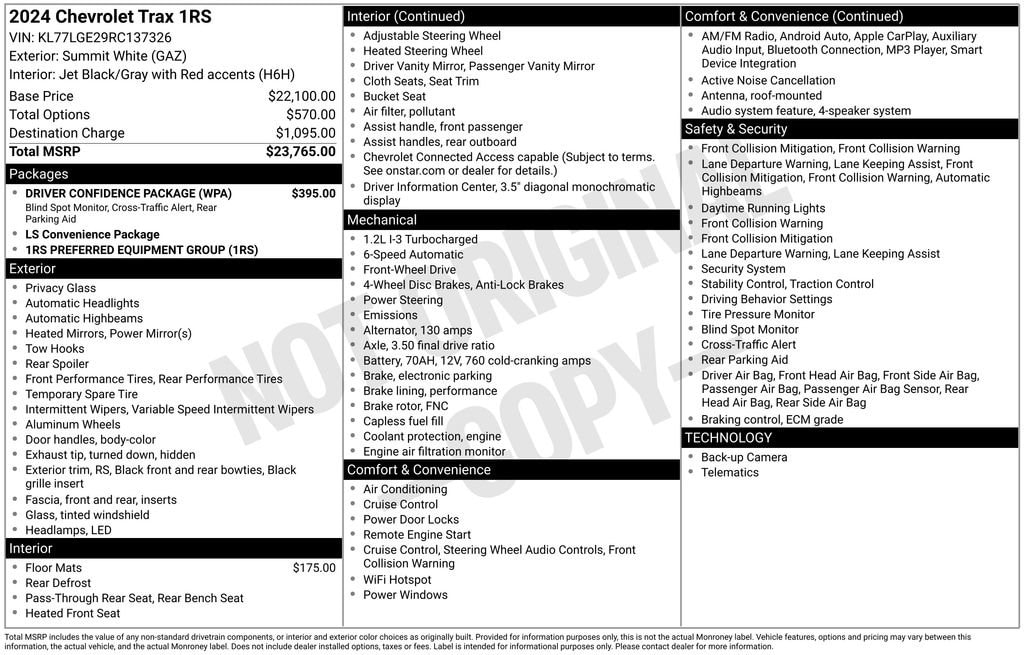 Used 2024 Chevrolet Trax 1RS SUV