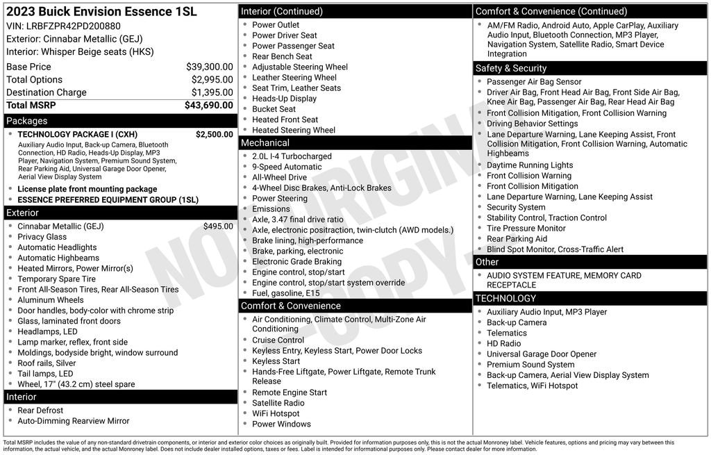 Used 2023 Buick Envision Essence SUV