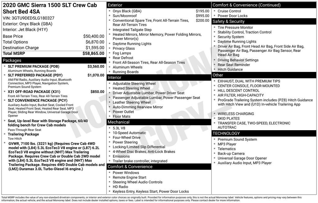 Used 2020 GMC Sierra 1500 SLT Truck Crew Cab