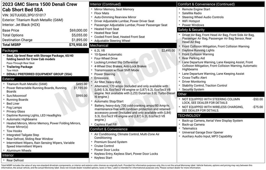 Used 2023 GMC Sierra 1500 Denali Truck Crew Cab