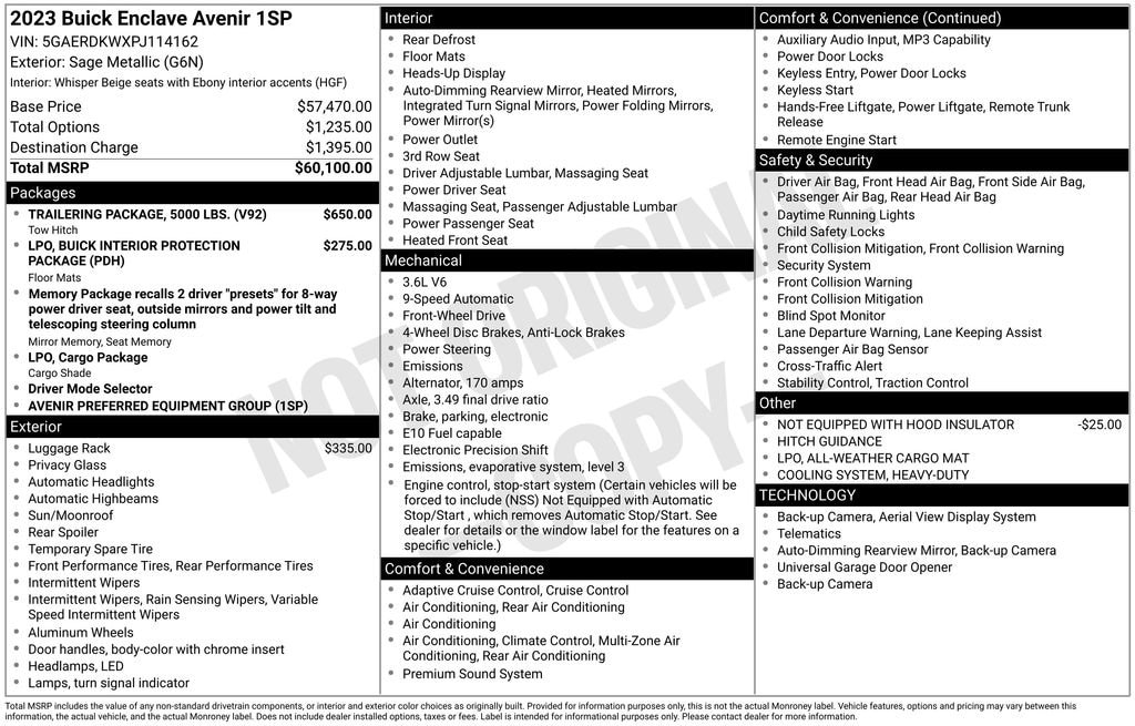 Used 2023 Buick Enclave Avenir SUV