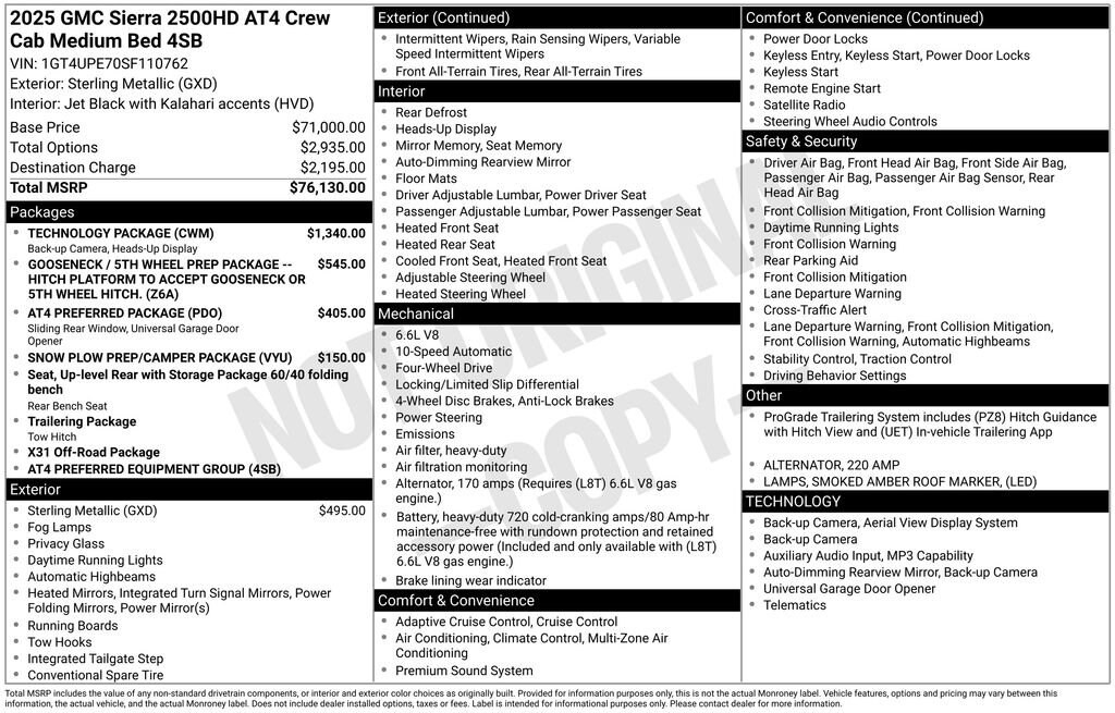 Used 2025 GMC Sierra 2500 HD AT4 Truck Crew Cab