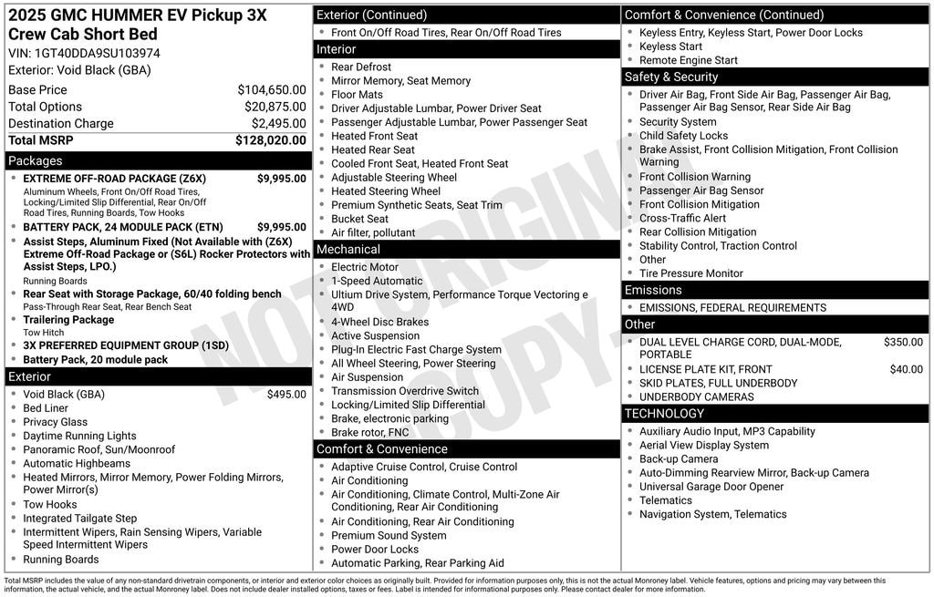 New 2025 GMC HUMMER EV Pickup 3X Truck