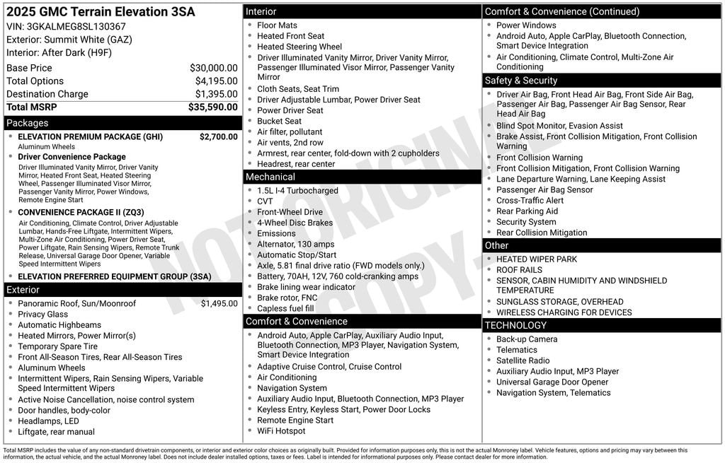 Used 2025 GMC Terrain Elevation SUV