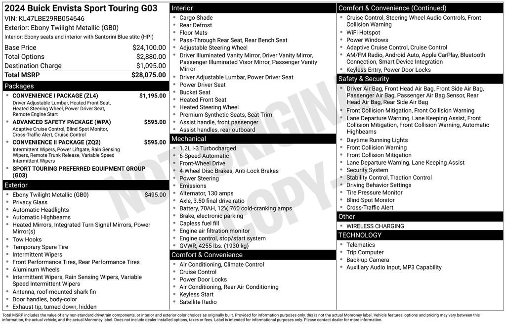 Used 2024 Buick Envista Sport Touring SUV