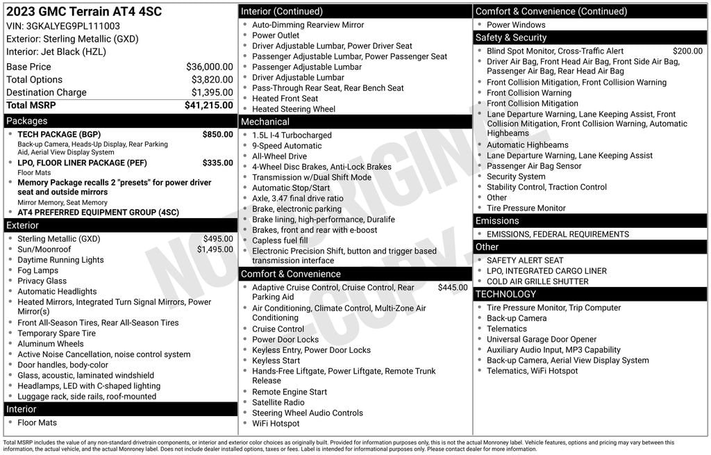 Used 2023 GMC Terrain AT4 SUV