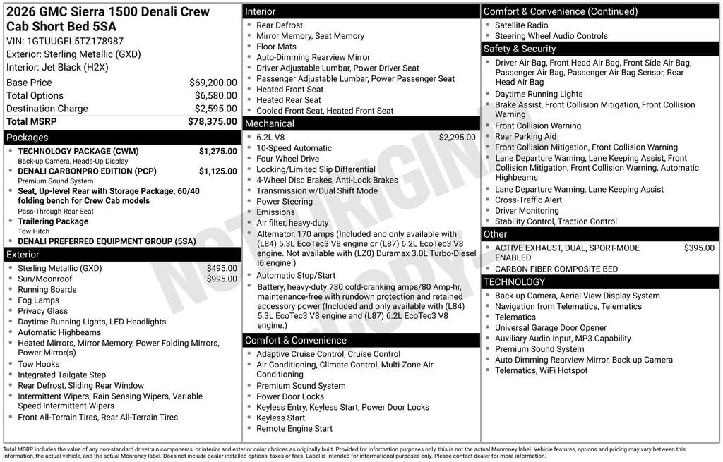 New 2026 GMC Sierra 1500 Denali Truck