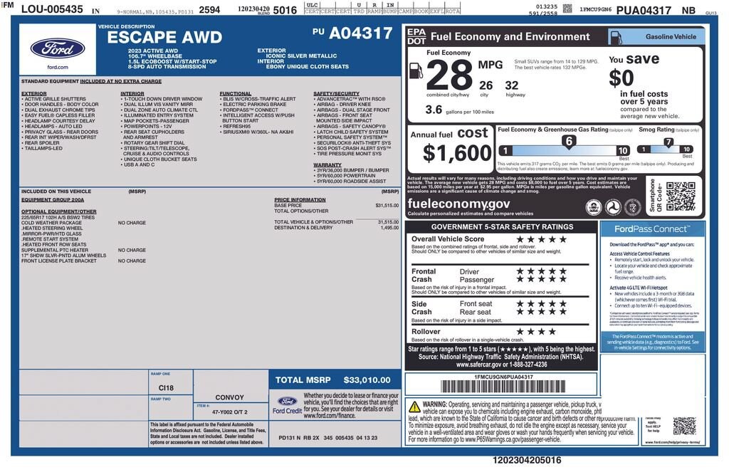 Used 2023 Ford Escape Active SUV