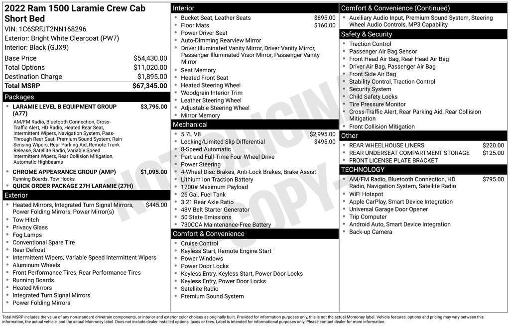 Used 2022 Ram 1500 Laramie Truck Crew Cab