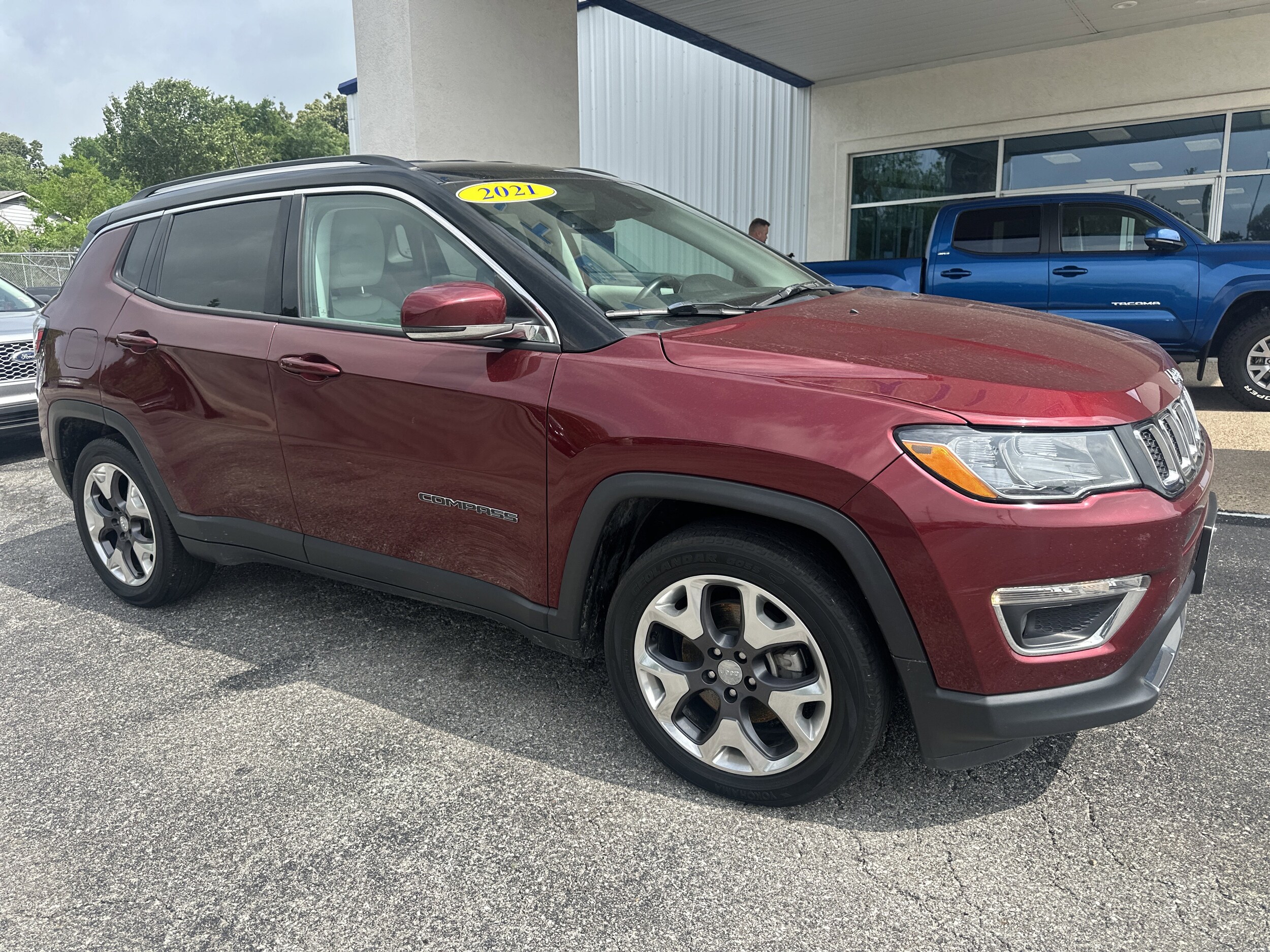 Used 2021 Jeep Compass Limited with VIN 3C4NJCCB7MT585945 for sale in Atoka, OK