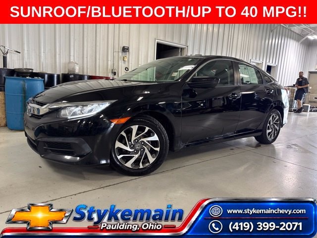 Used 2017 Honda Civic EX with VIN 19XFC2F70HE018390 for sale in Paulding, OH
