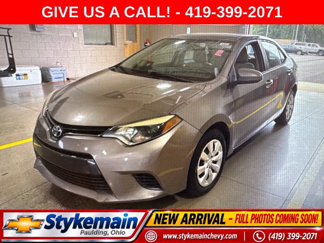 Used 2016 Toyota Corolla LE with VIN 2T1BURHE6GC538848 for sale in Paulding, OH