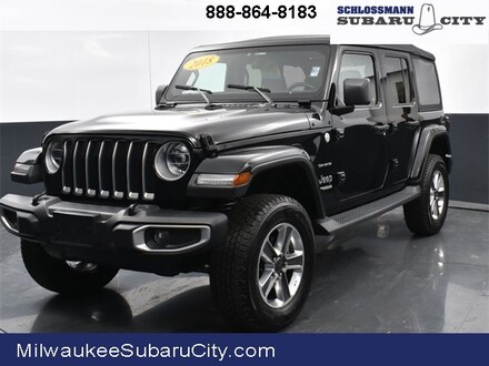 Used 2018 Jeep Wrangler Unlimited Sahara SUV 1C4HJXEN2JW181663 for sale in Milwaukee, WI