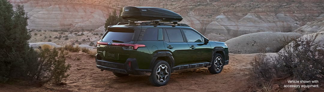 Subaru Outback is great for outdoors camping and canoeing trips.