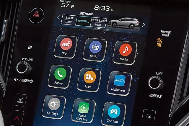 Outback has the 11.6-inch infotainment touchscreen on all but the base model.