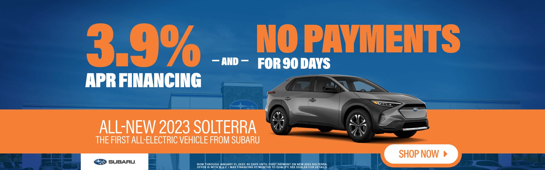 3.9% APR and No Payments For 90 Days on 2023 Solterra