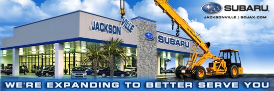 Subaru of Jacksonville is expanding to better serve you.