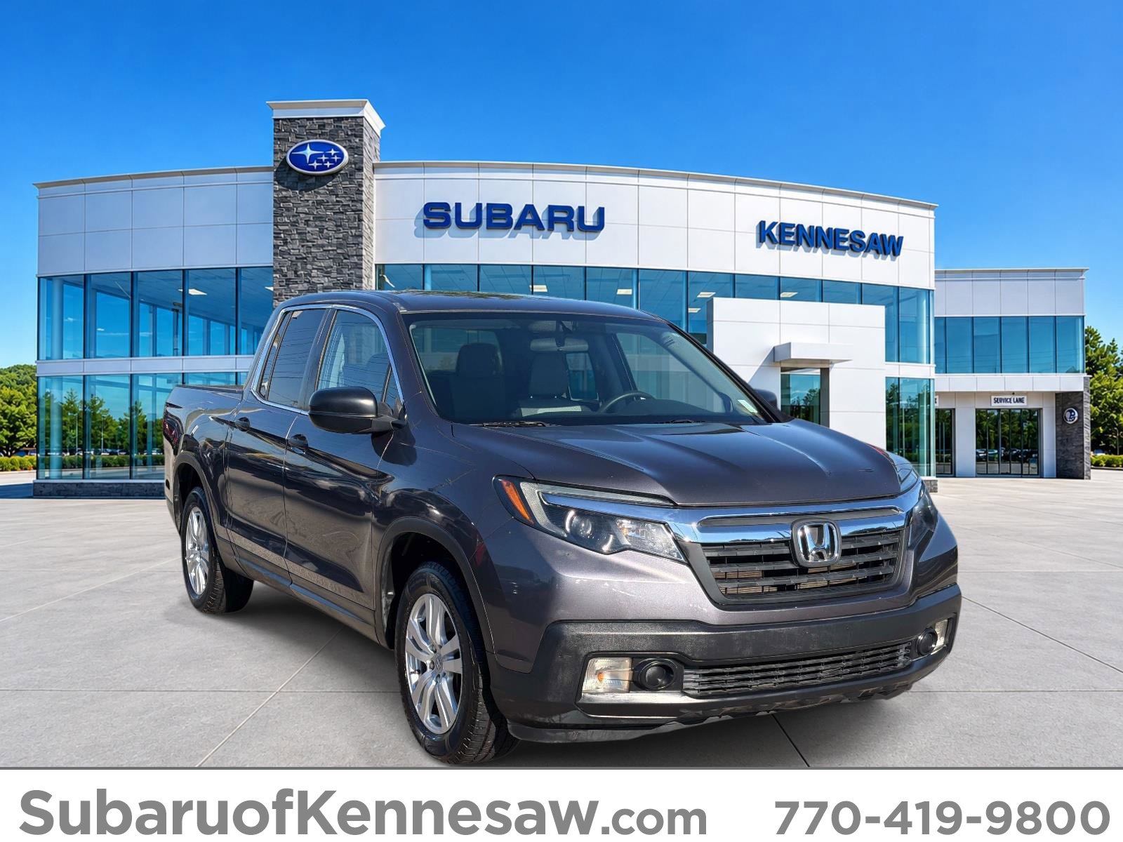 Gray 2019 Honda Ridgeline Pickup Truck Front-Wheel Drive 6-Speed Automatic