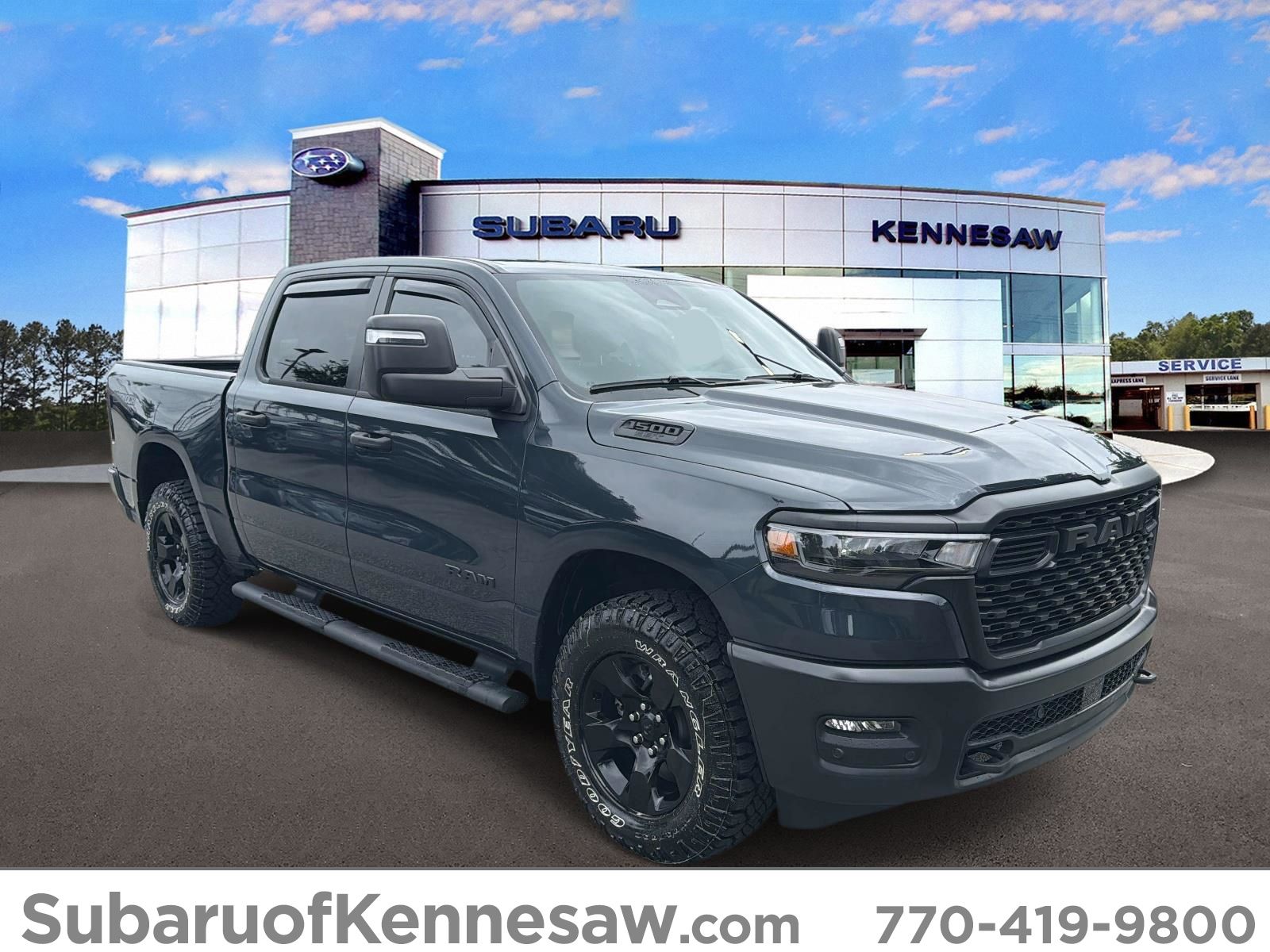 Blue Metallic 2025 RAM 1500 Warlock 4dr Crew Cab 4WD Pickup Truck Four-Wheel Drive 8-Speed Automatic