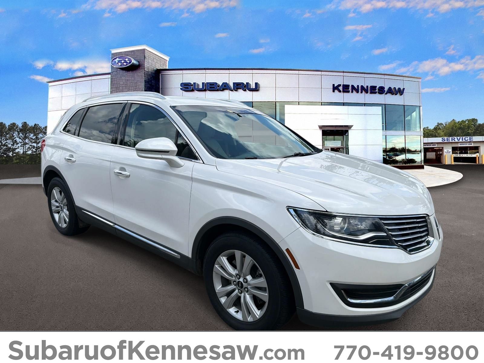 White Platinum Clearcoat Metallic 2018 Lincoln MKX SUV / Crossover Front-Wheel Drive 6-Speed Automatic